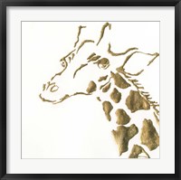 Framed Gilded Giraffe