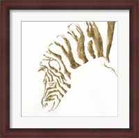 Framed Gilded Zebra