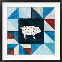 Framed Modern Americana Farm Quilt V