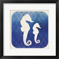 Watermark Seahorse Framed Print