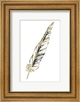 Framed Gilded Swan Feather II