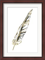 Framed Gilded Swan Feather II