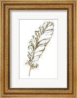 Framed Gilded Turkey Feather I