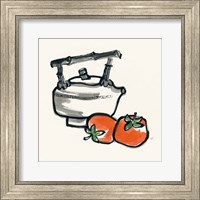 Framed Tea and Persimmons