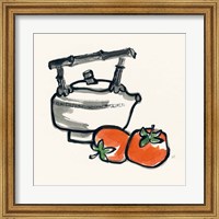 Framed Tea and Persimmons