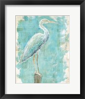 Framed 'Coastal Egret I' border=