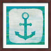 Framed Ahoy III Blue Green