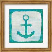 Framed Ahoy III Blue Green