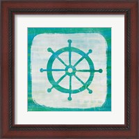 Framed Ahoy IV Blue Green