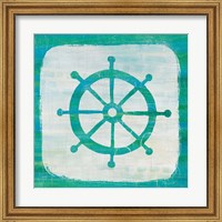 Framed Ahoy IV Blue Green