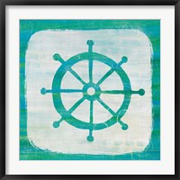 Framed Ahoy IV Blue Green