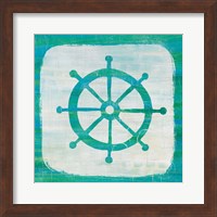 Framed Ahoy IV Blue Green