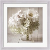 Framed White Flower Vase