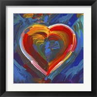 Framed Pop Art Heart Icon