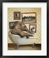 Framed Elephant In Tub