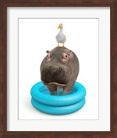 Framed Hippo And Duck