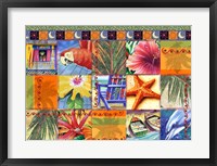 Framed Tropical Quilt Mosaic