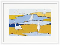 Framed Marsh Egrets VI