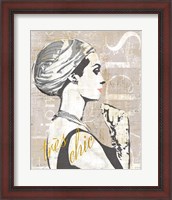 Framed 'Fashion Week Paris Halftone III' border=