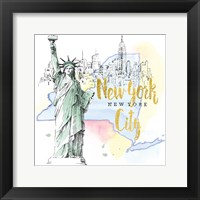 US Cities IV Framed Print