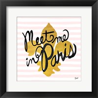 Framed Meet Me in Paris Black and Gold