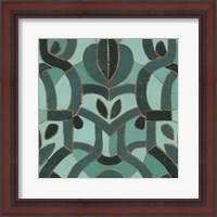 Framed Turquoise Mosaic I