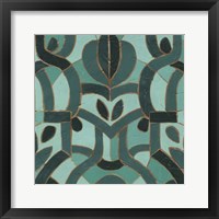 Turquoise Mosaic I Framed Print