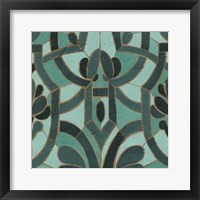 Framed Turquoise Mosaic II