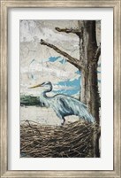 Framed Midway Heron I