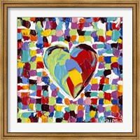 Framed Mosaic Heart I