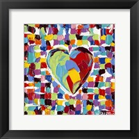 Framed Mosaic Heart I