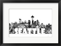 Framed Seattle Washington Skyline BG 2