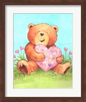 Framed Bear With Heart