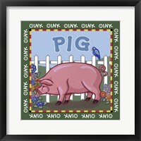 Framed Apple Pig