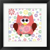 Framed Owls and Flowers