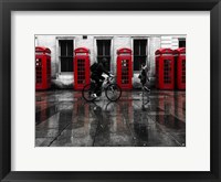 Framed London Phone Booths People