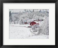 Framed Farm In The Snow