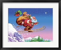 Framed Santa Ski