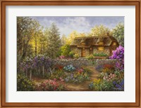 Framed Cottage Garden in Full Bloom