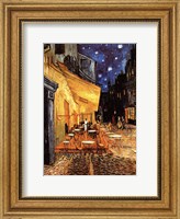 Framed Cafe Terrace on the Place du Forum, Arles, at Night, c.1888