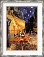 Framed Cafe Terrace on the Place du Forum, Arles, at Night, c.1888