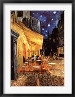 The Cafe Terrace on the Place du Forum, Arles, at Night, c.1888 Framed Print