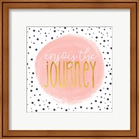 Framed 'Enjoy the Journey - Blush Pink' border=