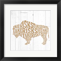 Buffalo Shiplap Framed Print