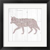 Wolf Shiplap Framed Print