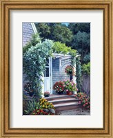 Framed Gray House Arbor