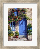 Framed Provence Blue Door