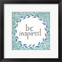 Be Inspired Swirls Framed Print