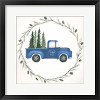 Old Blue Truck Framed Print