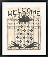 Framed Welcome Pineapple